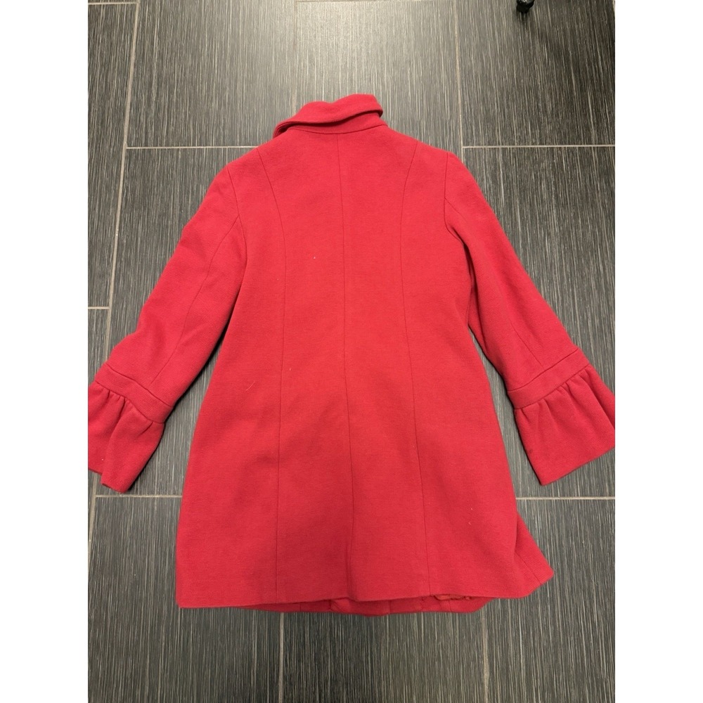 Inc International Concepts Sz S Petite Red Pea Coat Twee Academia Maximalist - Picture 5 of 5